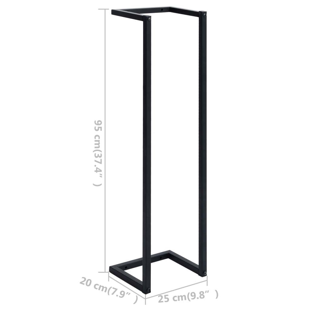 vidaXL Towel Rack Black 25x20x95 cm Iron