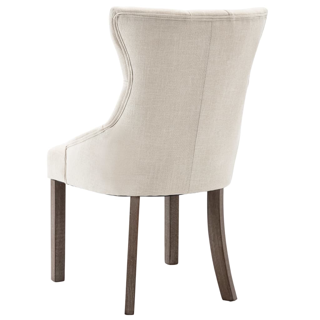 vidaXL Dining Chairs 6 pcs Beige Fabric