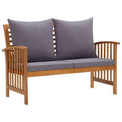 vidaXL 3 Piece Garden Lounge Set with Cushions Solid Acacia Wood