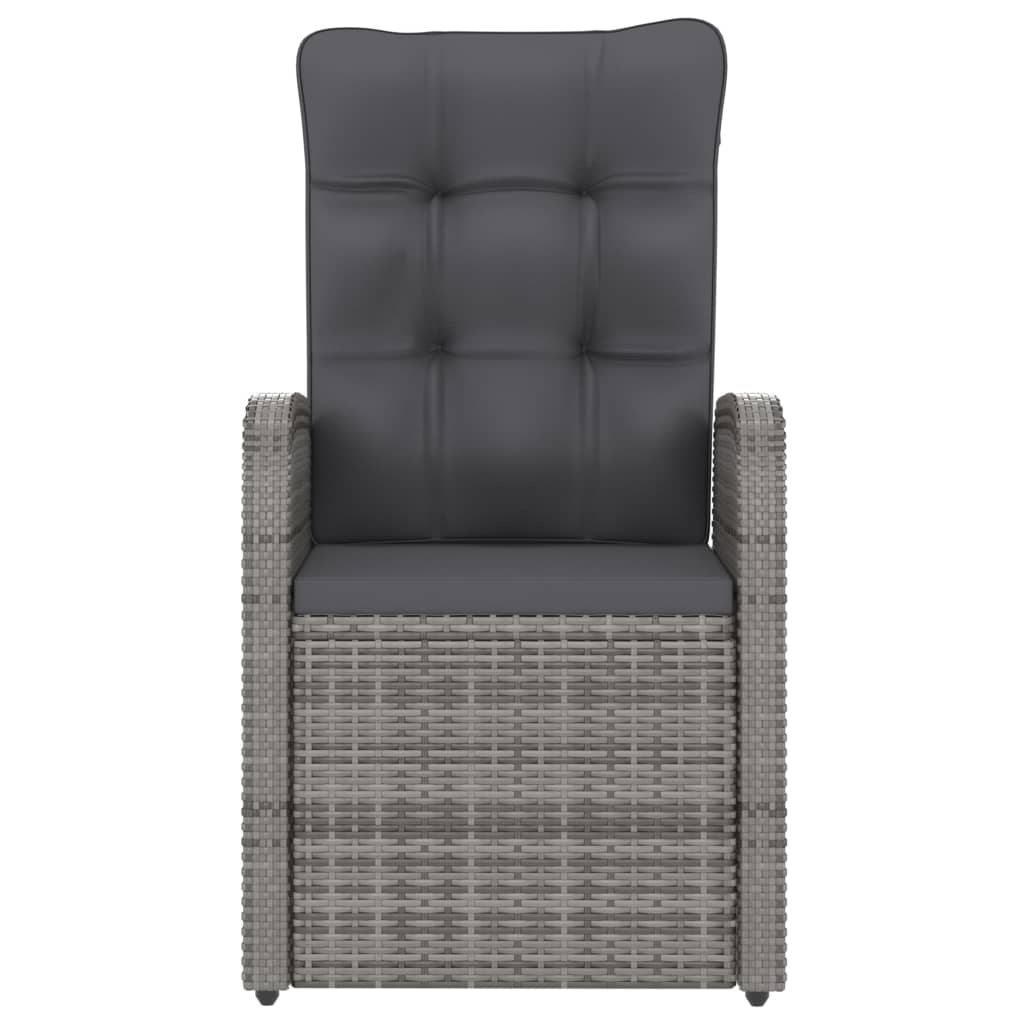 vidaXL 11 Piece Outdoor Dining Set with Cushions Poly Rattan Black