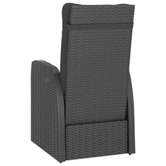 vidaXL 11 Piece Outdoor Dining Set with Cushions Poly Rattan Black