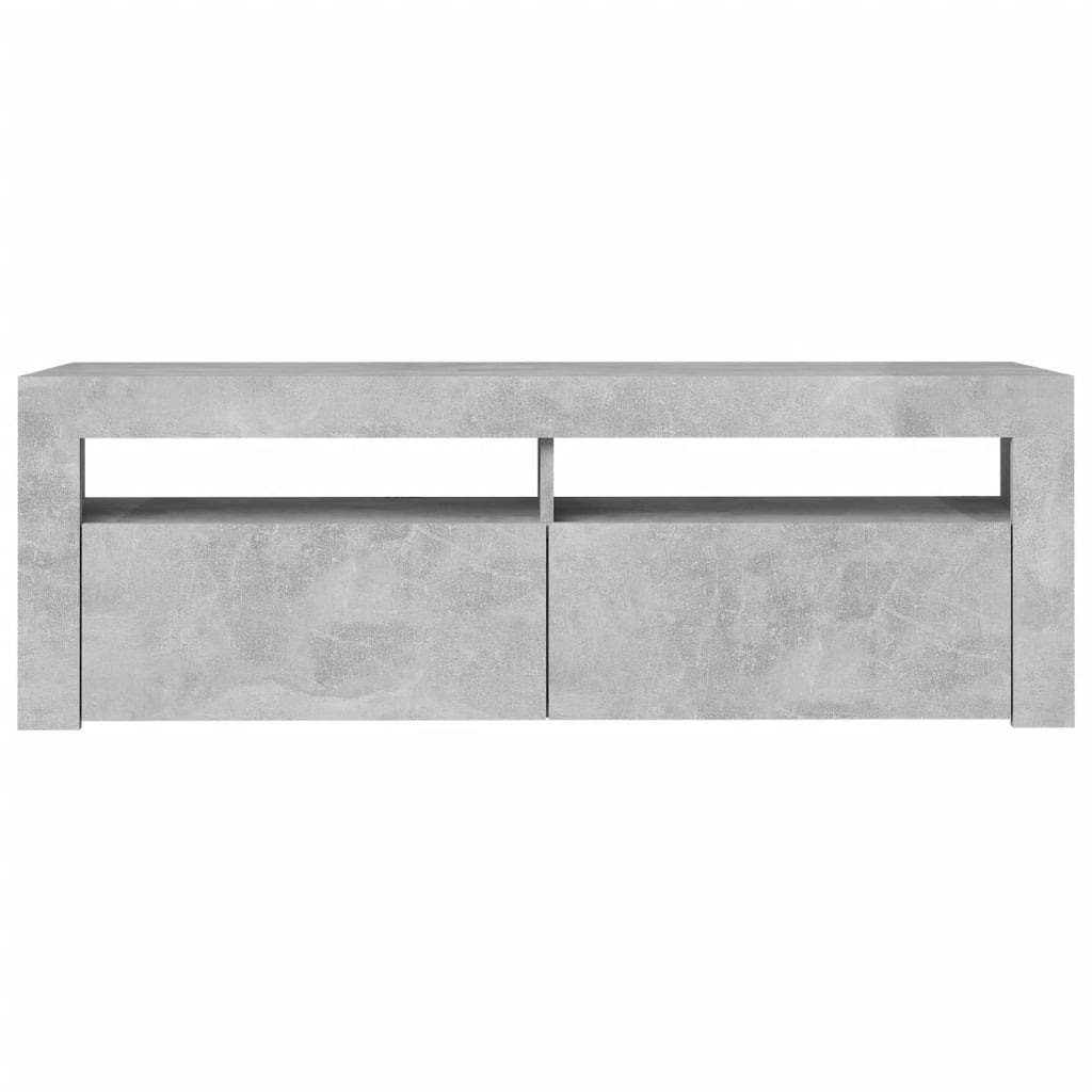 vidaXL TV Cabinet with LED Lights Black 120x35x40 cm