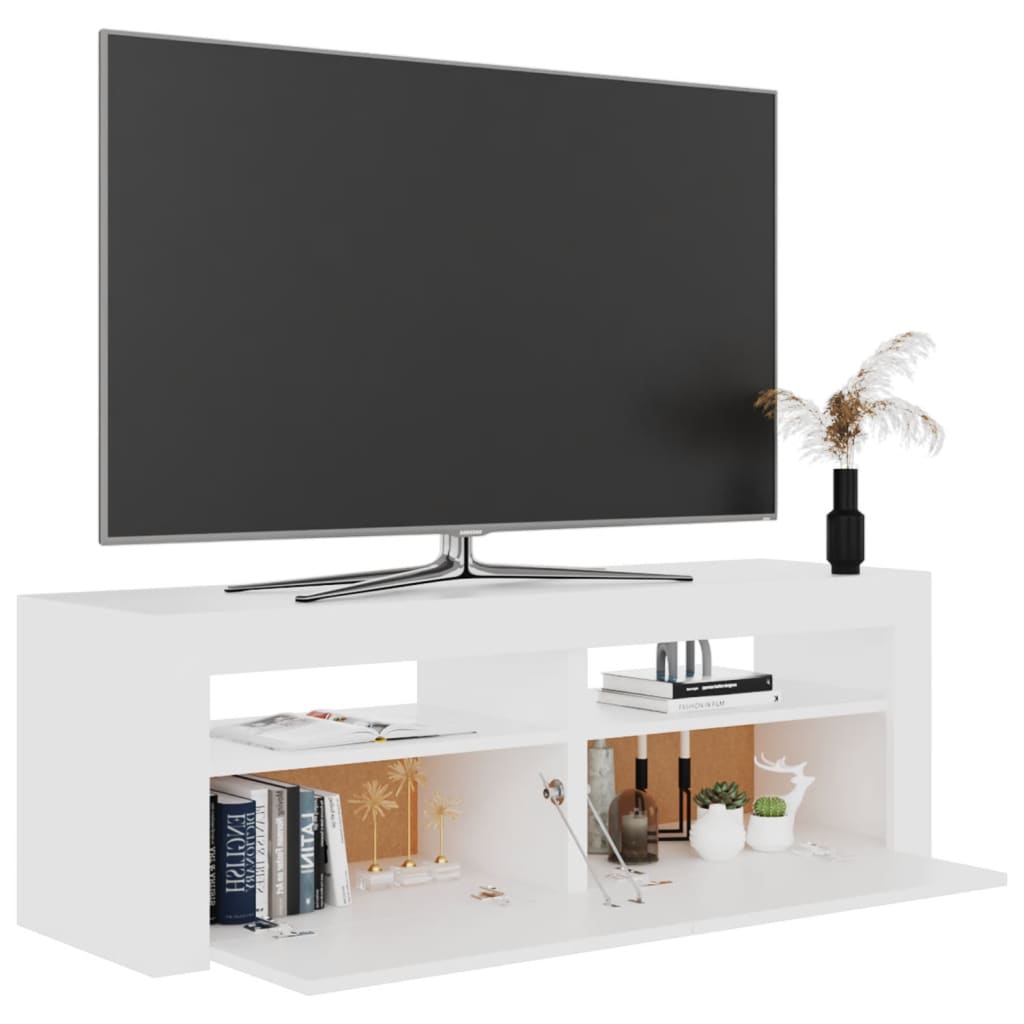 vidaXL TV Cabinet with LED Lights Black 120x35x40 cm