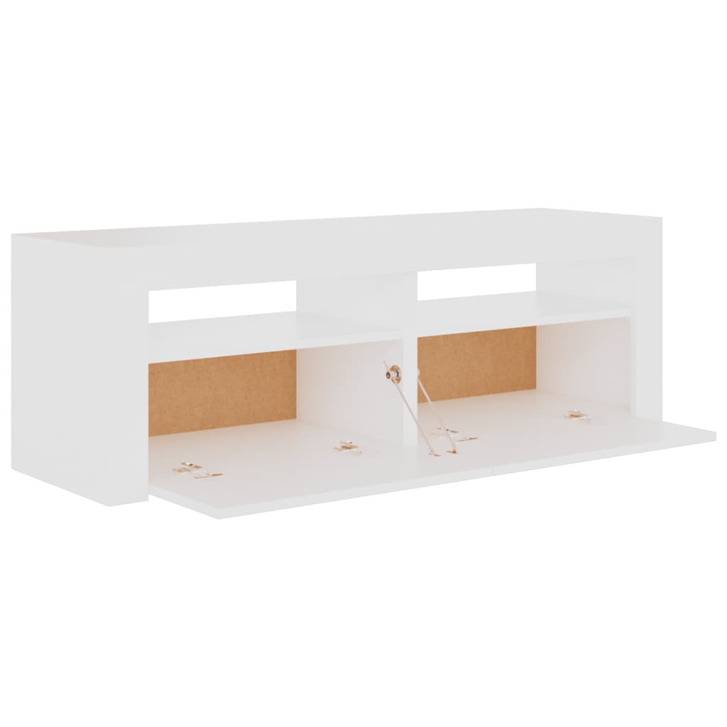 vidaXL TV Cabinet with LED Lights Black 120x35x40 cm