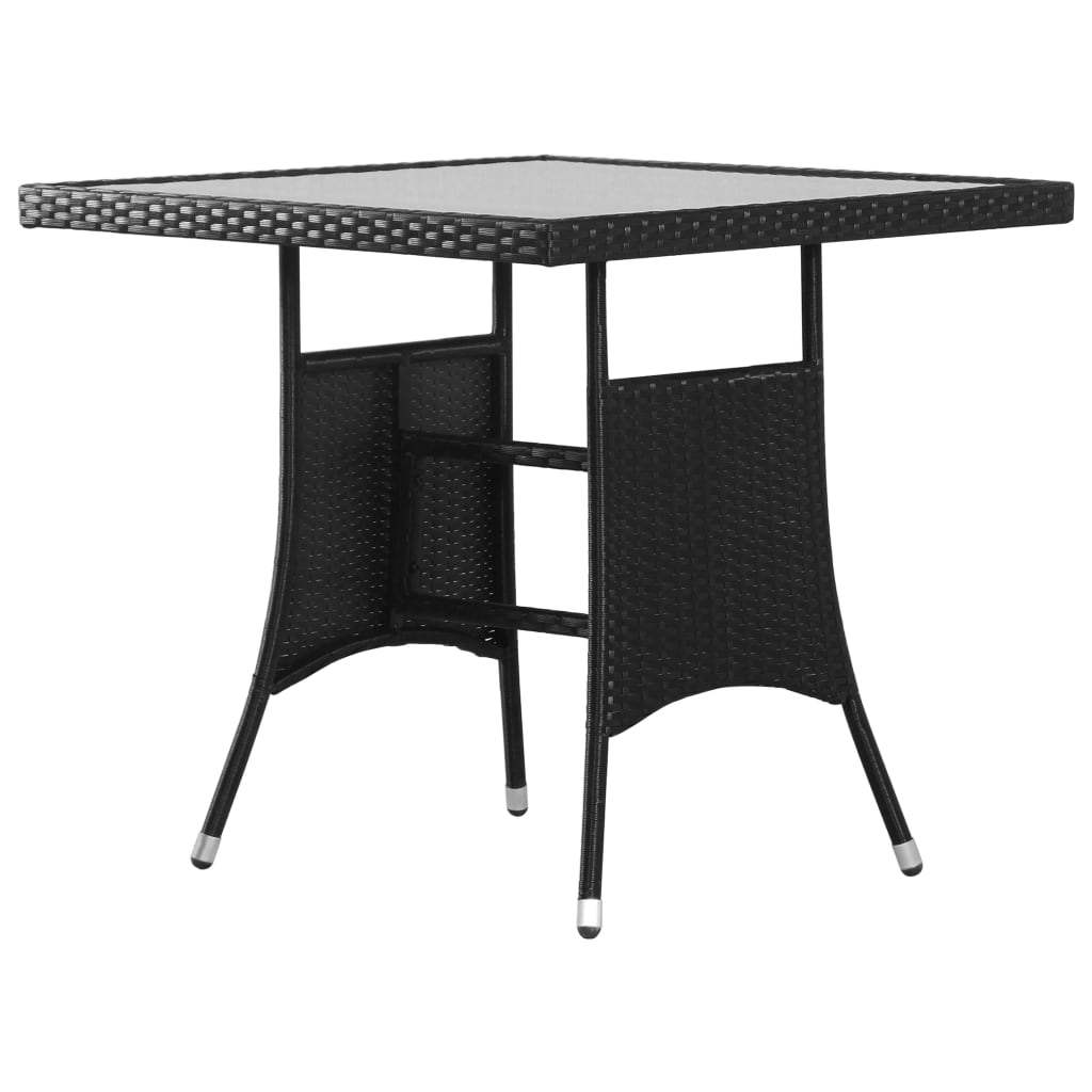vidaXL 5 Piece Garden Dining Set Poly Rattan Anthracite