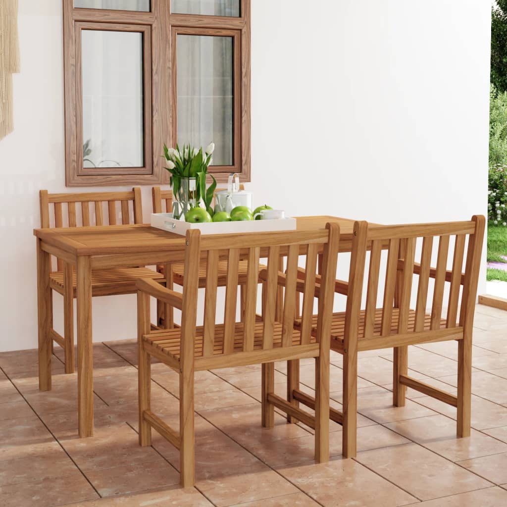 vidaXL 3 Piece Garden Dining Set Solid Teak Wood