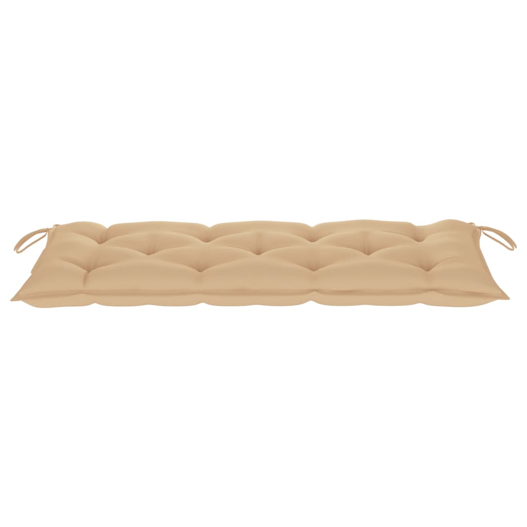 vidaXL Folding Garden Bench with Cushion 118 cm Bamboo