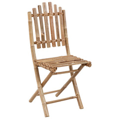 vidaXL Folding Garden Chairs 2 pcs with Cushions Bamboo