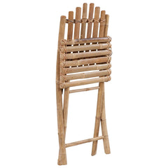 vidaXL Folding Garden Chairs 2 pcs with Cushions Bamboo