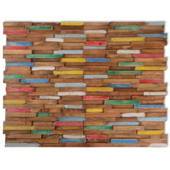 vidaXL Wall Cladding Panels 10 pcs 1.03 m�� Solid Teak Wood