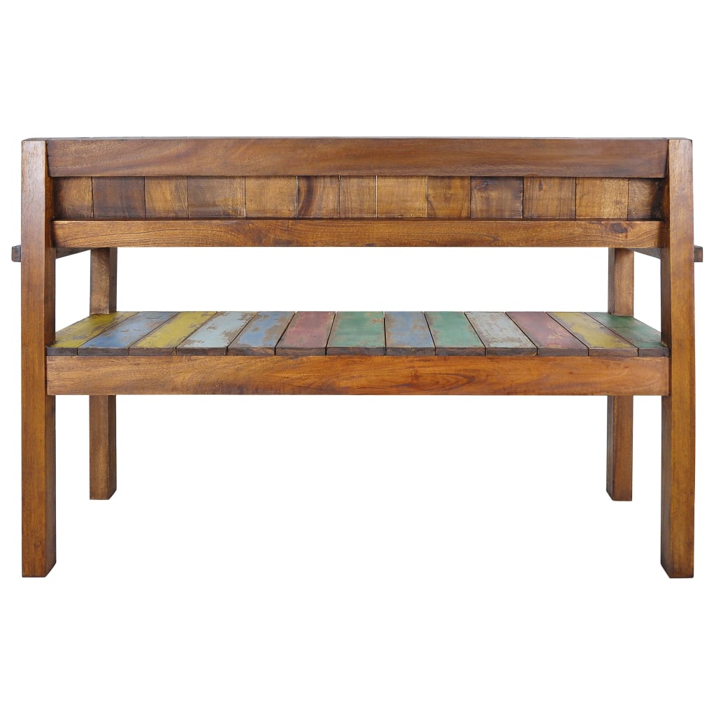 vidaXL Bench 115 cm Solid Reclaimed Wood