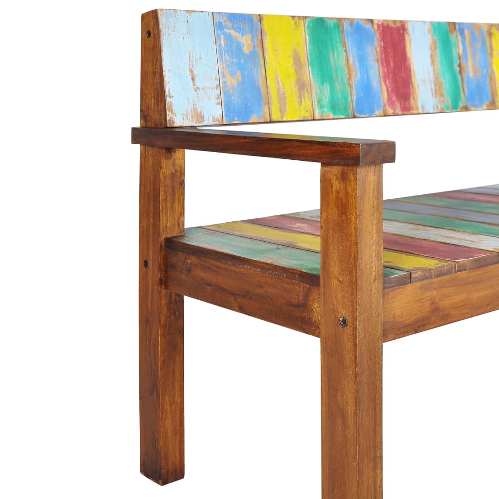 vidaXL Bench 115 cm Solid Reclaimed Wood