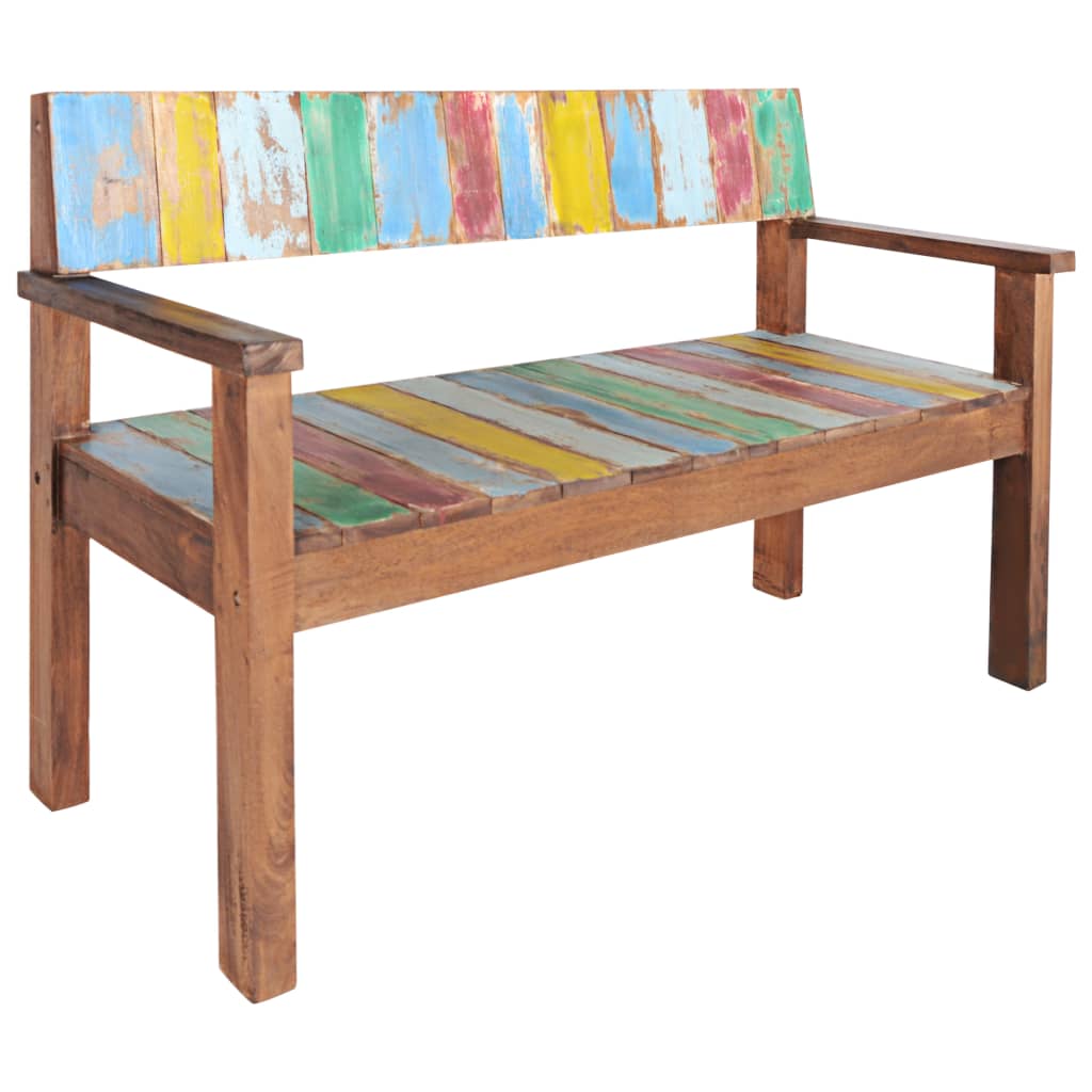 vidaXL Bench 115 cm Solid Reclaimed Wood