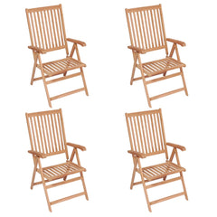 vidaXL Reclining Garden Chairs 6 pcs Solid Teak Wood