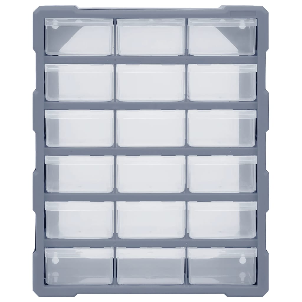 vidaXL Multi-drawer Organiser with 18 Middle Drawers 38x16x47 cm