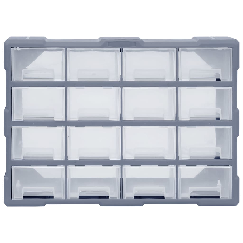 vidaXL Multi-drawer Organiser with 16 Middle Drawers 52x16x37 cm