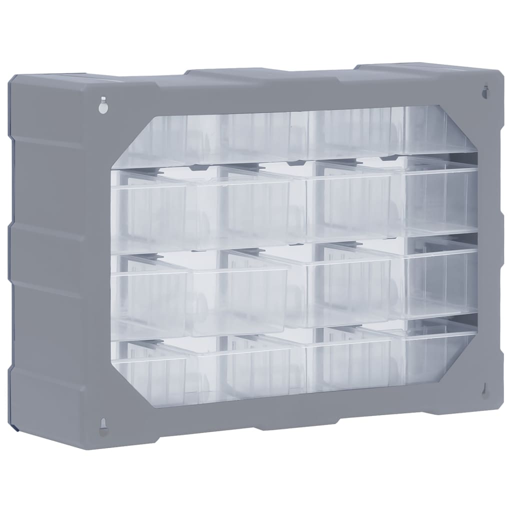 vidaXL Multi-drawer Organiser with 16 Middle Drawers 52x16x37 cm