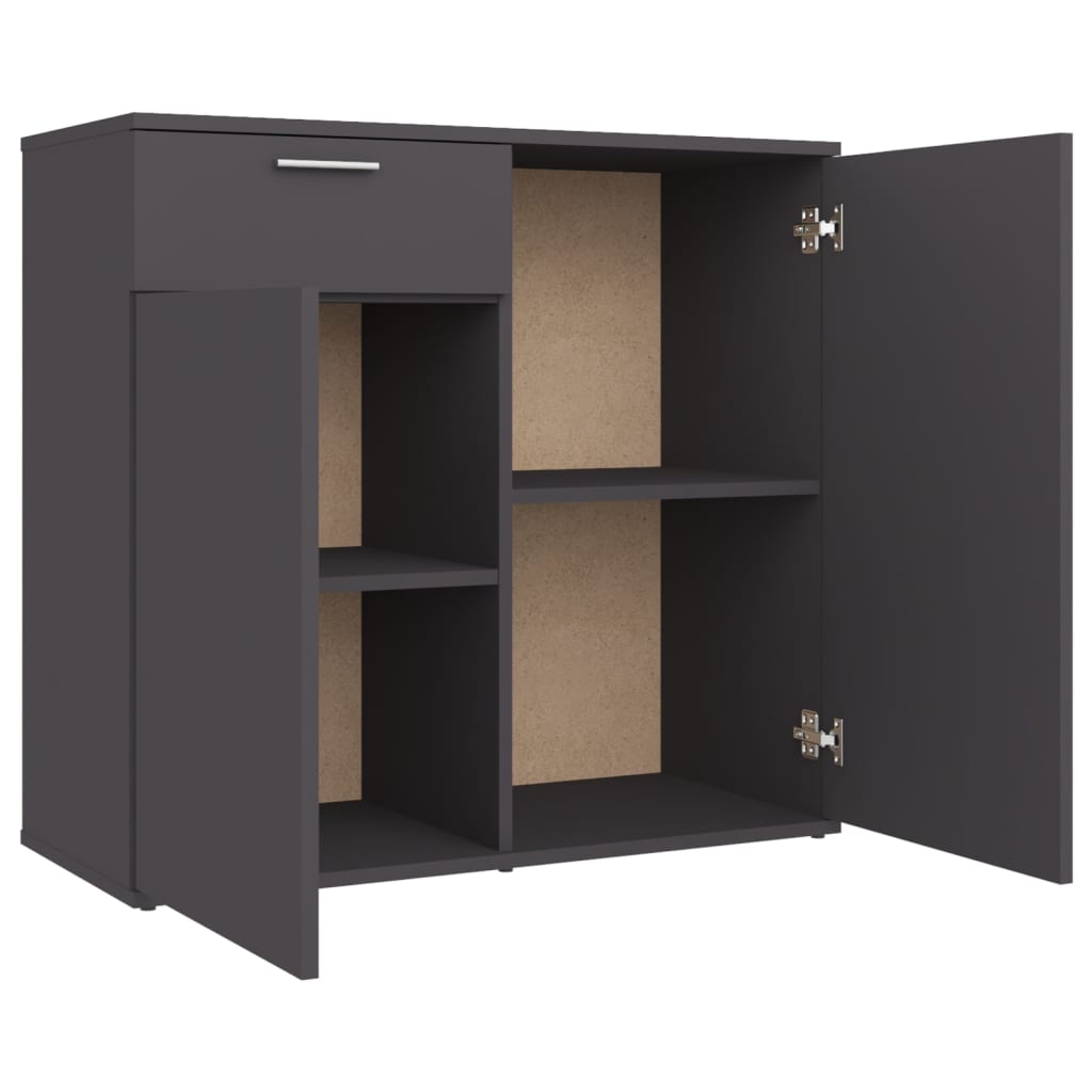 vidaXL Sideboard Black 80x36x75 cm Engineered Wood