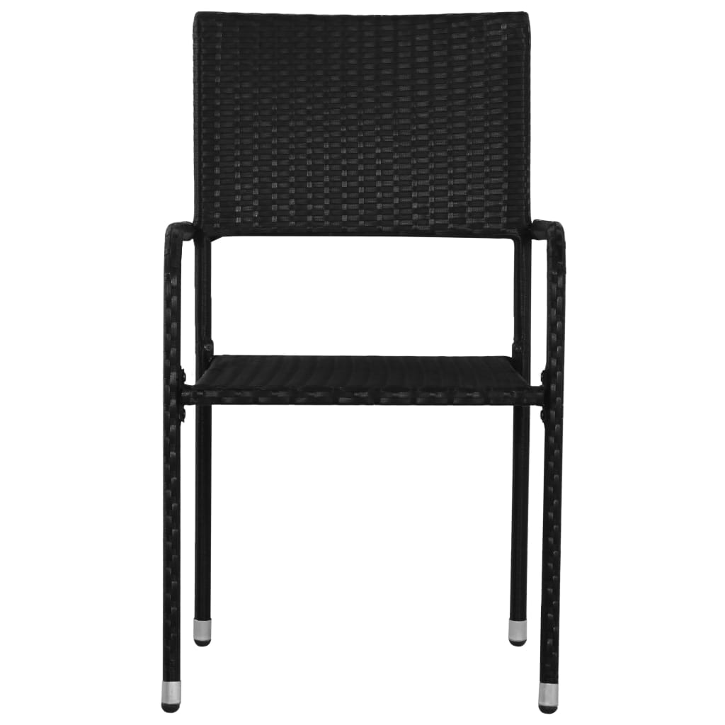 vidaXL 9 Piece Garden Dining Set Black