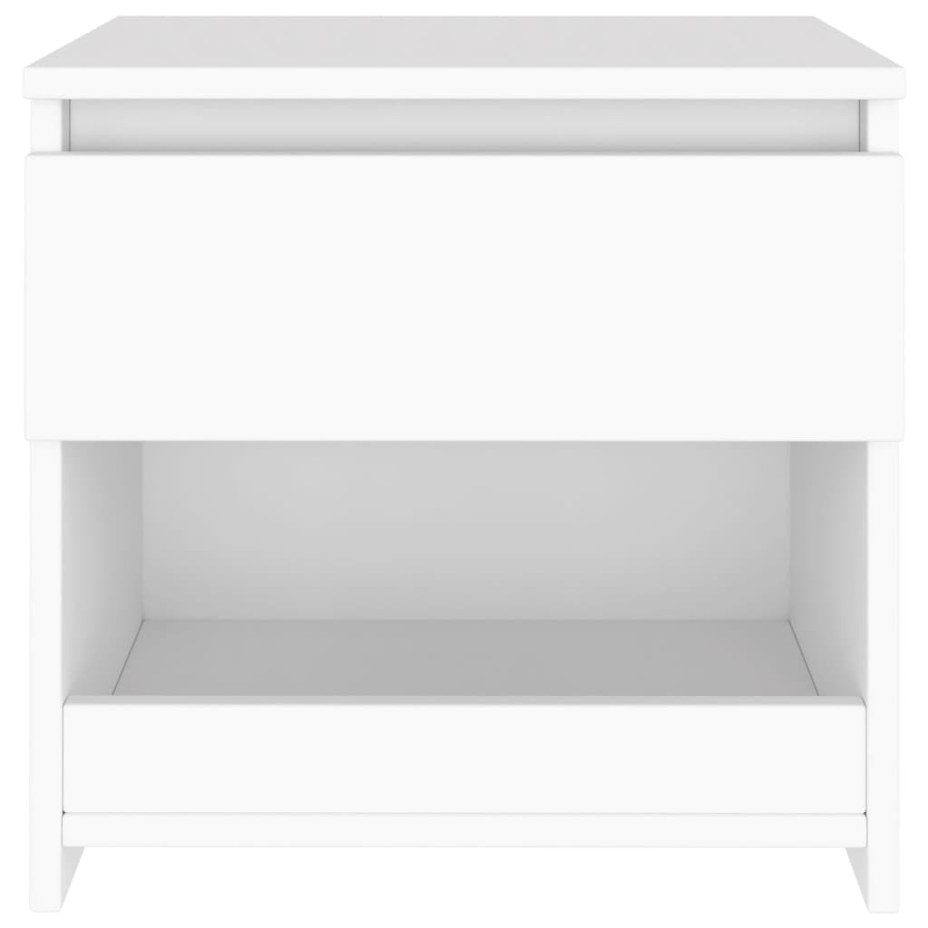 vidaXL Bedside Cabinet White 40x30x39 cm Engineered Wood