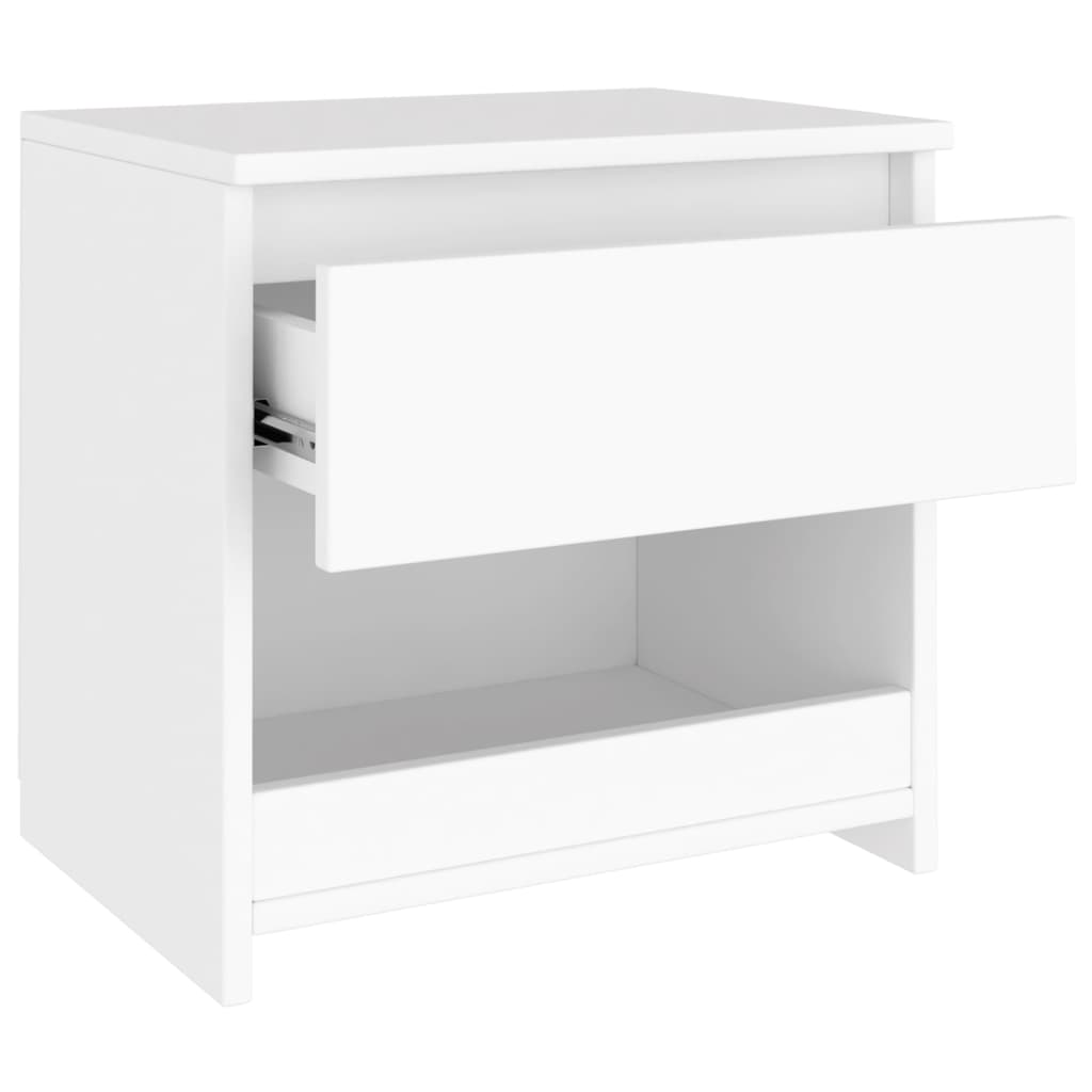 vidaXL Bedside Cabinet White 40x30x39 cm Engineered Wood