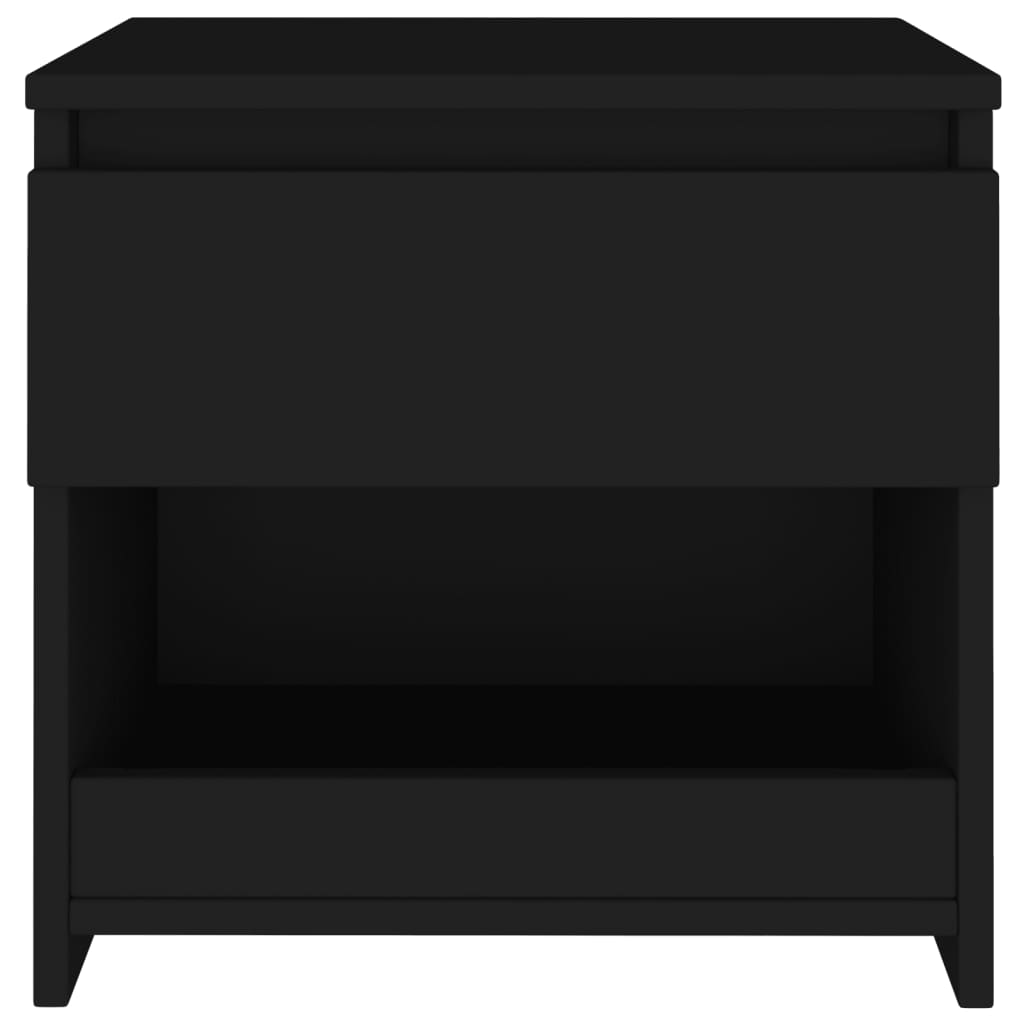 vidaXL Bedside Cabinet Black 40x30x39 cm Engineered Wood