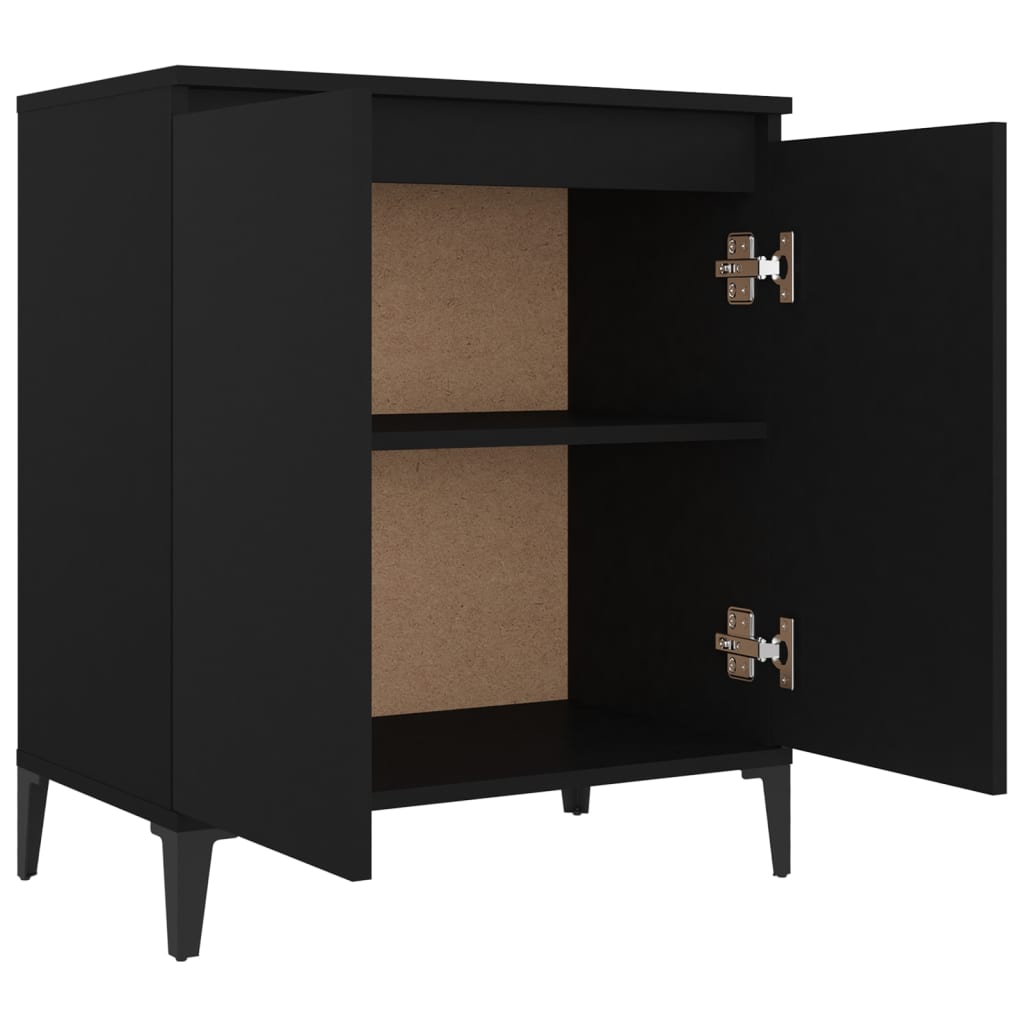 vidaXL Sideboard Black 60x35x70 cm Engineered Wood