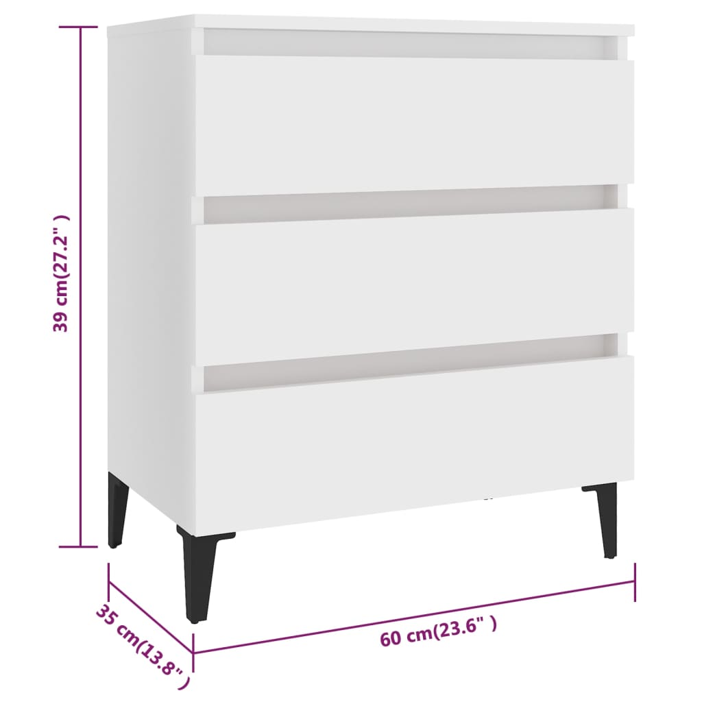 vidaXL Sideboard Black 60x35x69 cm Engineered Wood