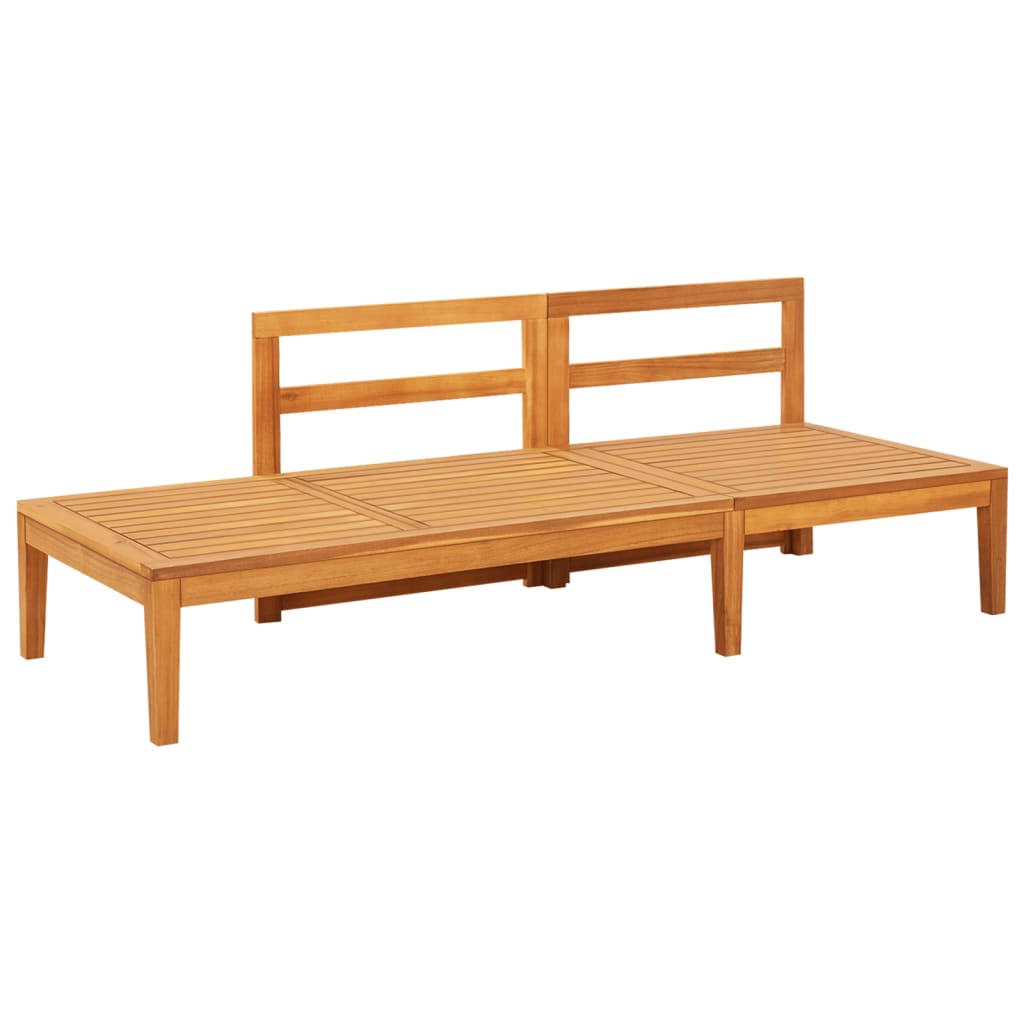 vidaXL Garden Bench with Table Dark Grey Cushions Solid Acacia Wood