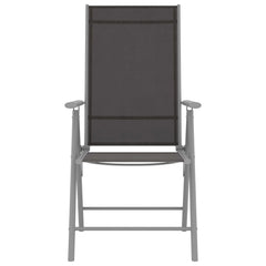 vidaXL 5 Piece Garden Dining Set Aluminium and Textilene Silver