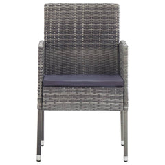 vidaXL 7 Piece Garden Dining Set Poly Rattan Anthracite