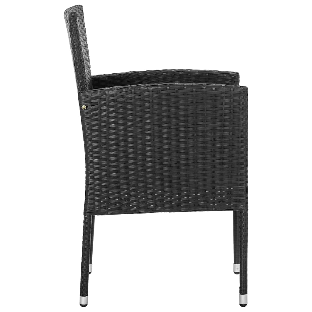 vidaXL 7 Piece Garden Dining Set Poly Rattan Anthracite