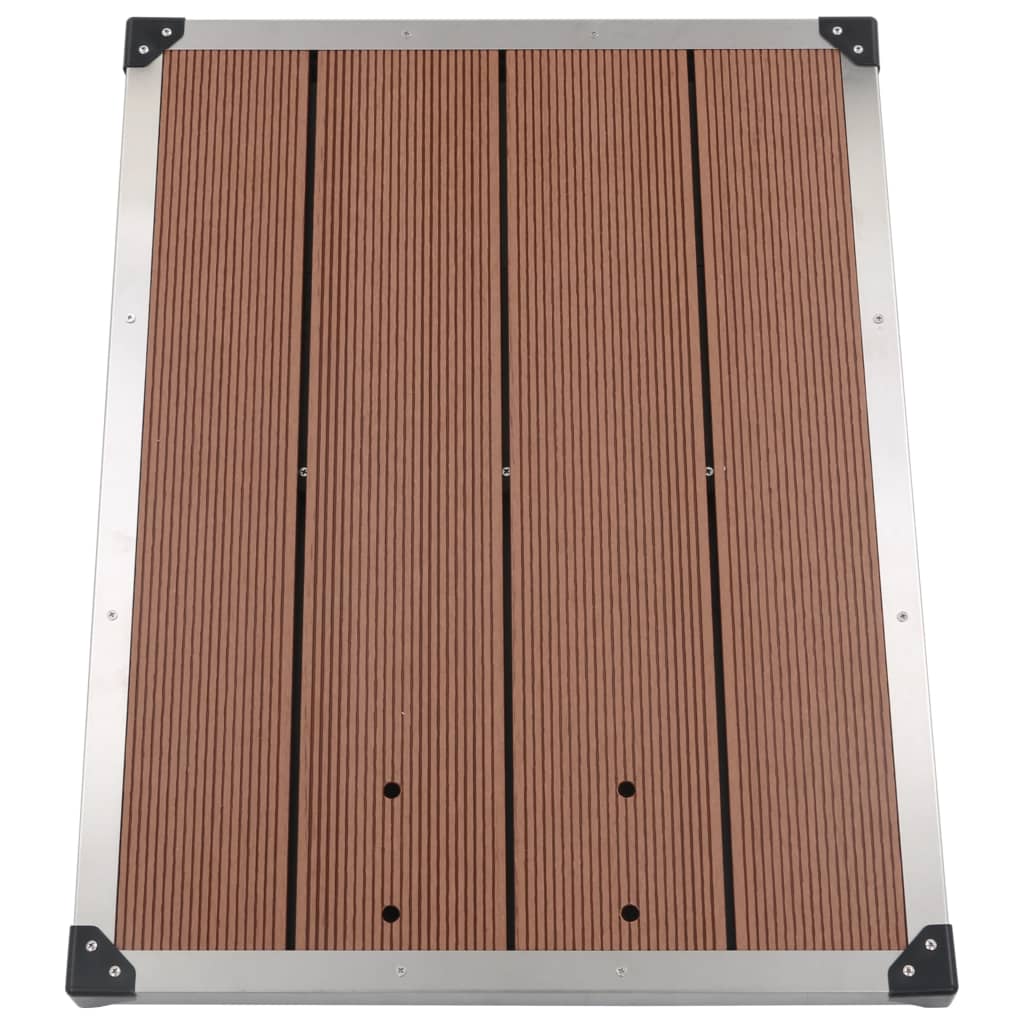 vidaXL Garden Shower with Brown Base 220 cm Aluminium