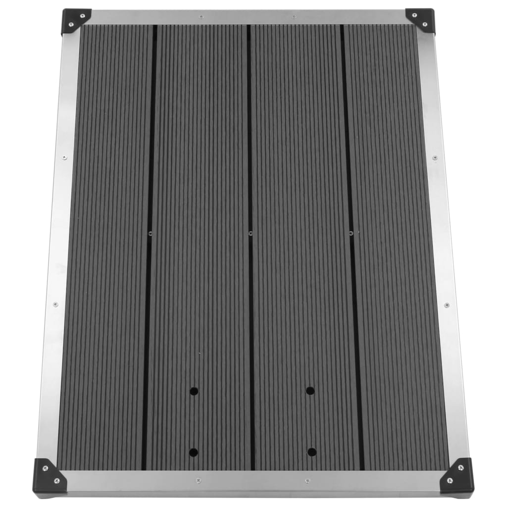 vidaXL Garden Shower with Brown Base 230 cm Stainless Steel