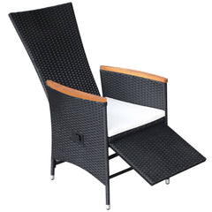 3 Piece Garden Dining Set Black