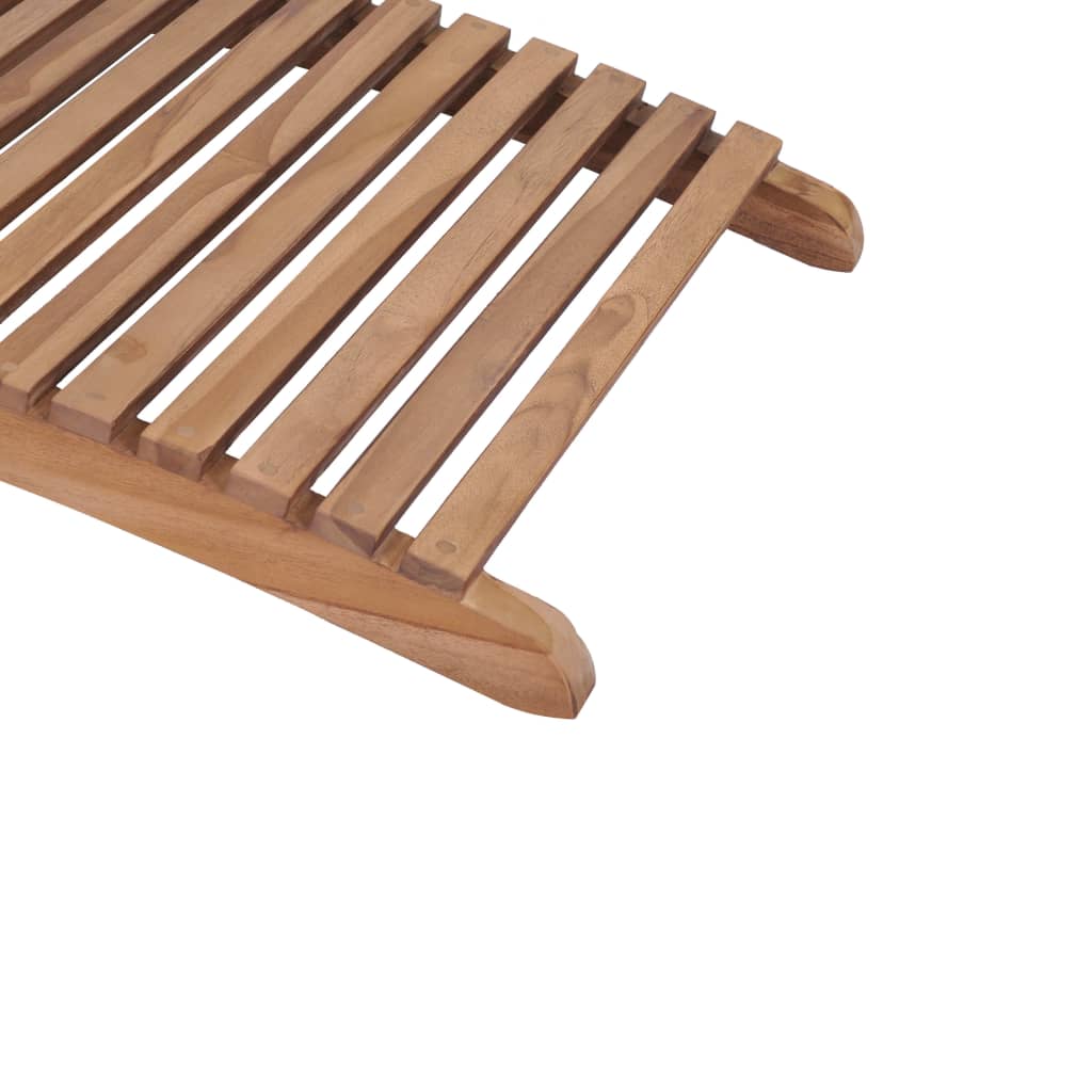 vidaXL Folding Sun Loungers 2 pcs Solid Teak Wood