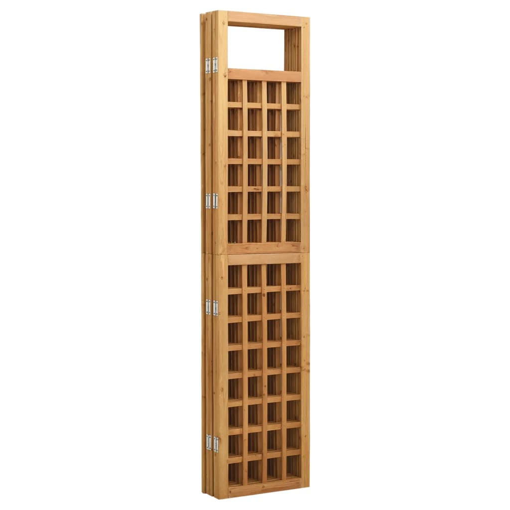 vidaXL 4-Panel Room Divider/Trellis Solid Fir Wood Black 161x180 cm