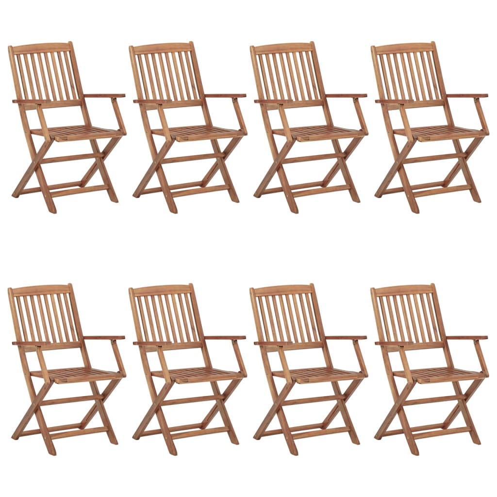 vidaXL Folding Outdoor Chairs 6 pcs Solid Acacia Wood