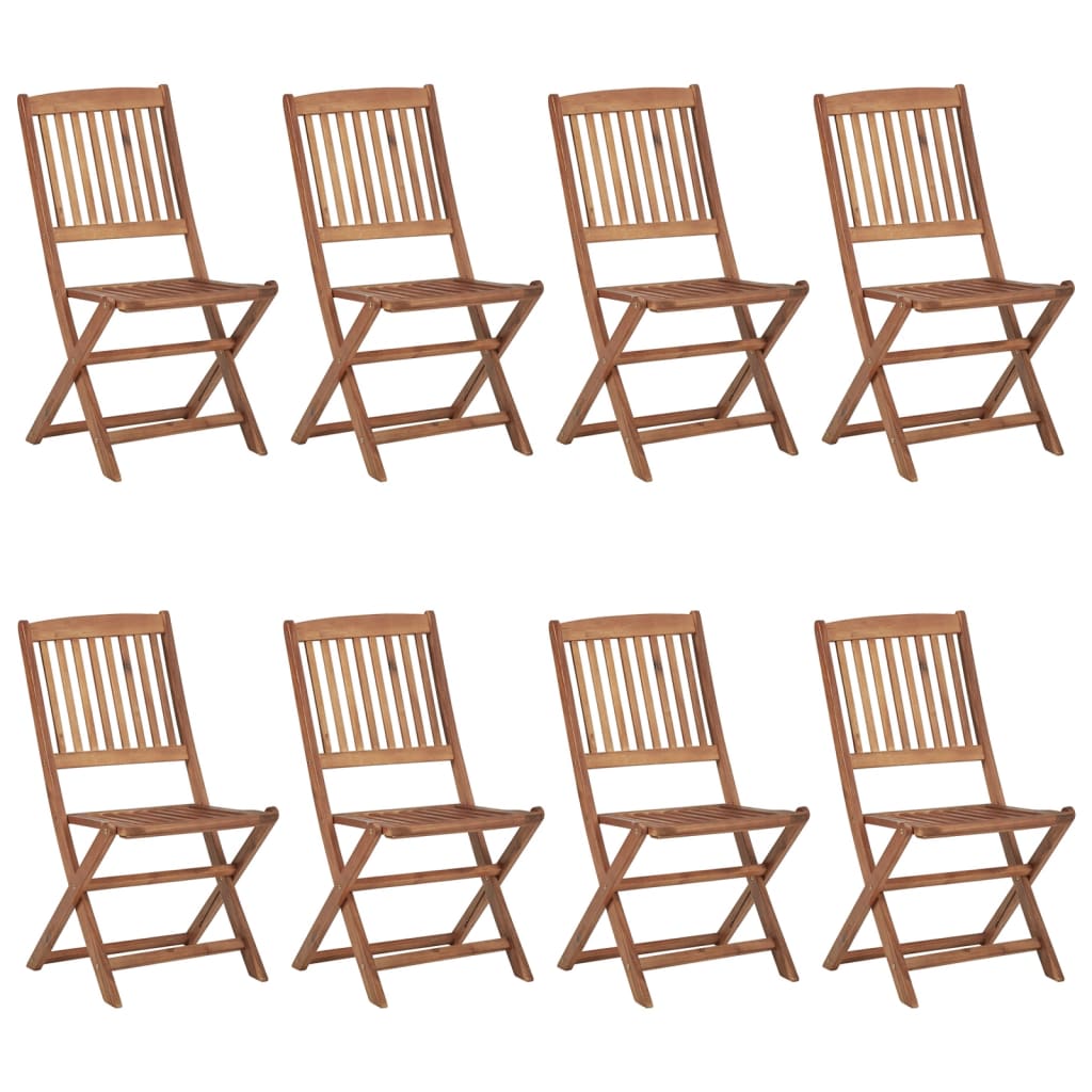 vidaXL Folding Outdoor Chairs 6 pcs Solid Acacia Wood
