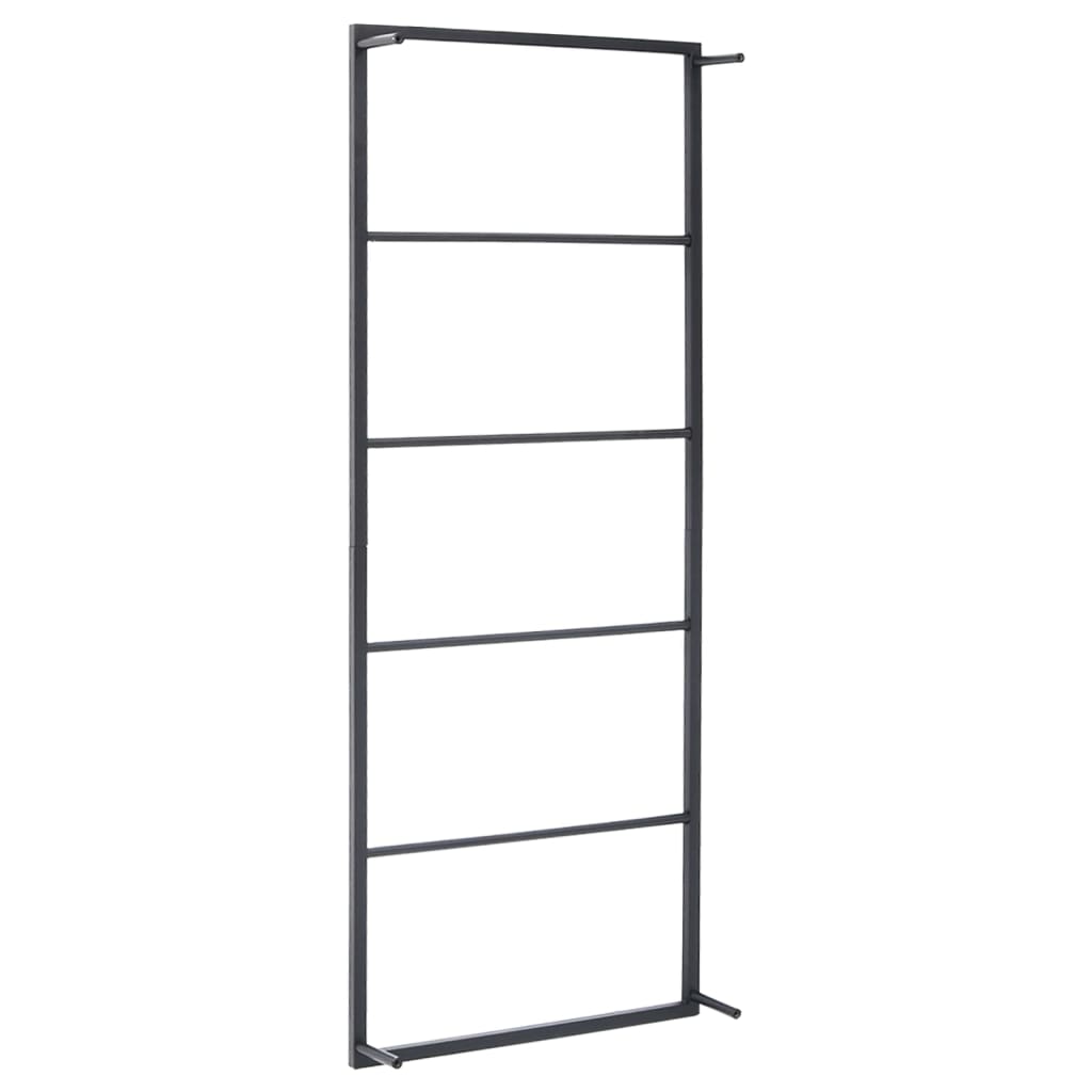 vidaXL Towel Rack Black 60x10x116 cm Steel