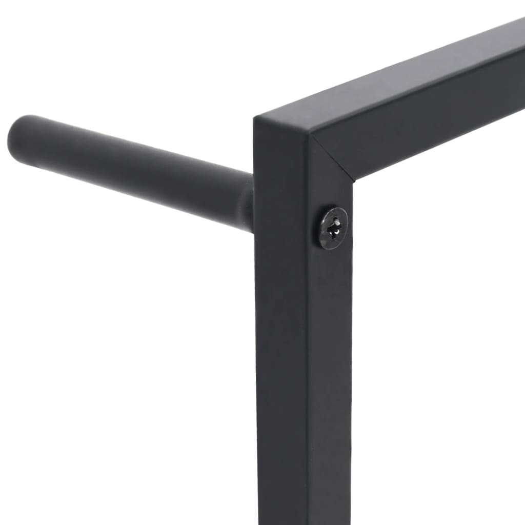 vidaXL Towel Rack Black 60x10x116 cm Steel