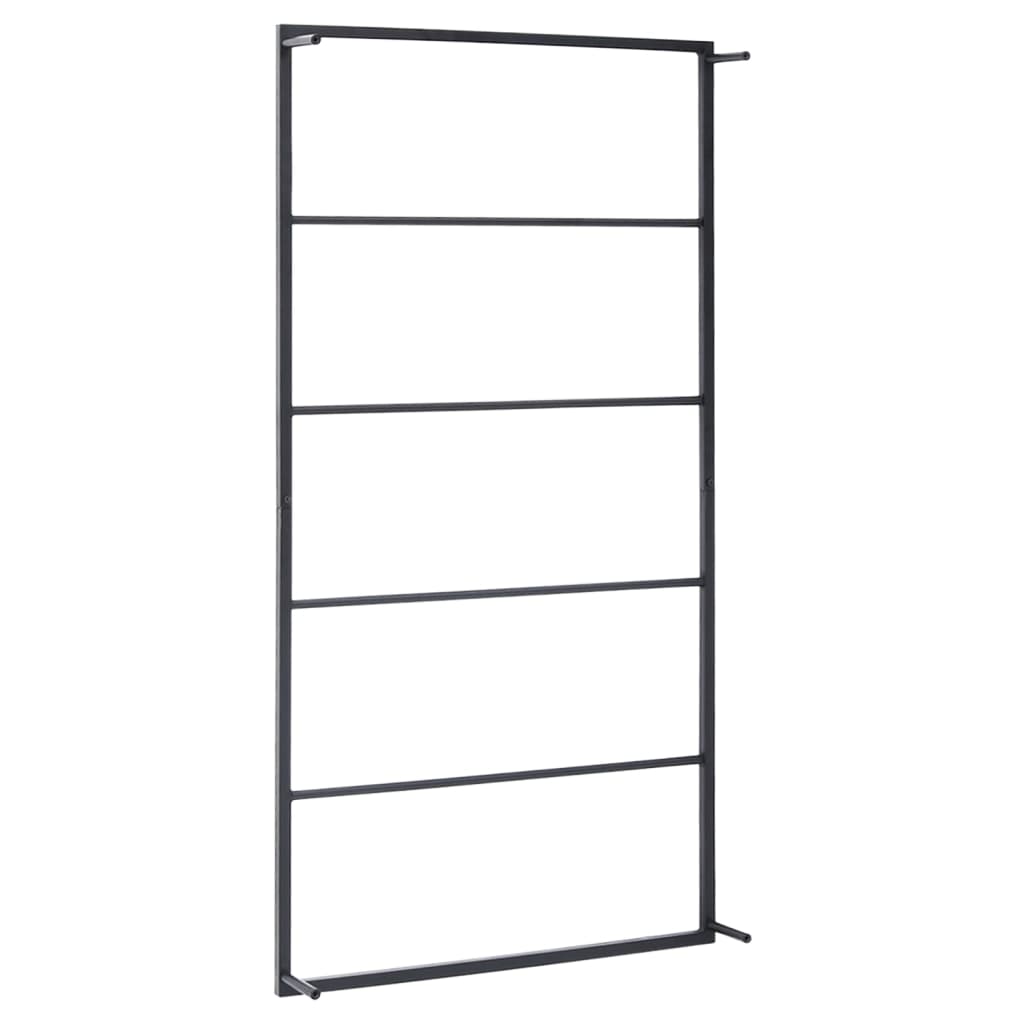 vidaXL Towel Rack Black 60x10x116 cm Steel