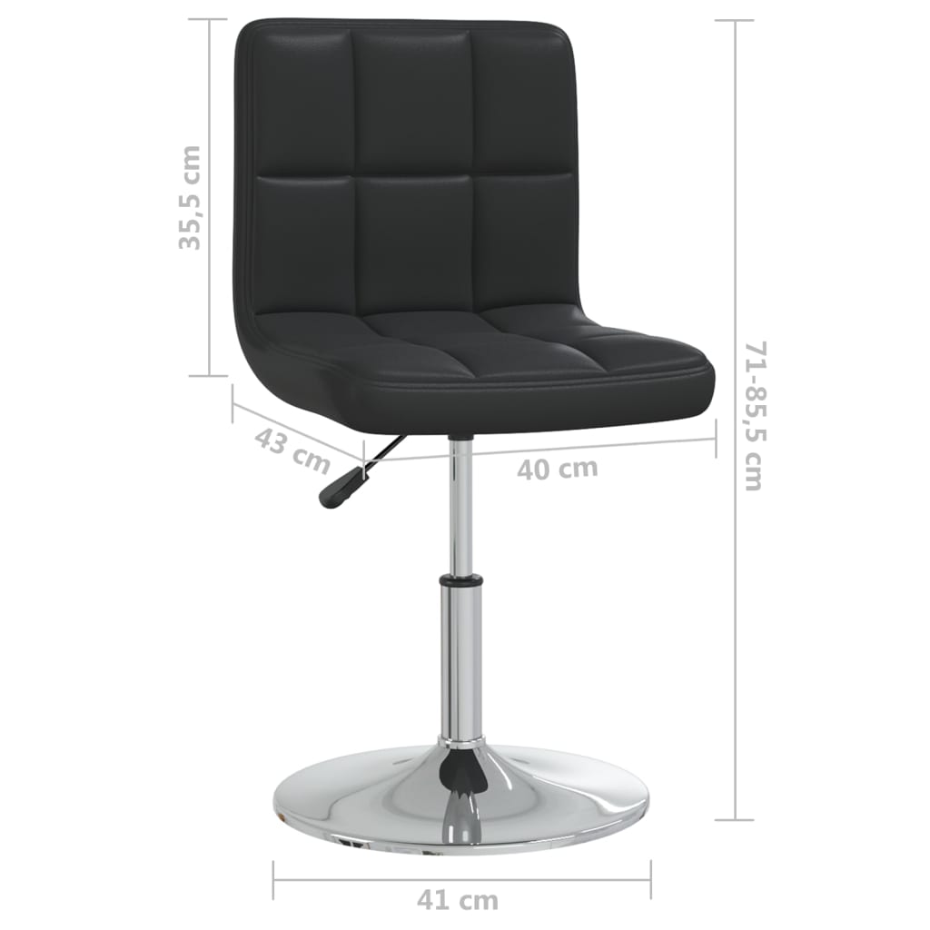 vidaXL Bar Stool Black Faux Leather