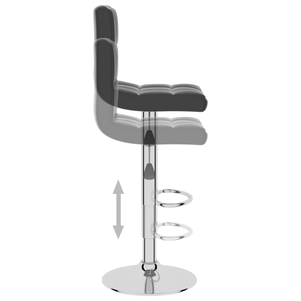 vidaXL Bar Stool Black Faux Leather