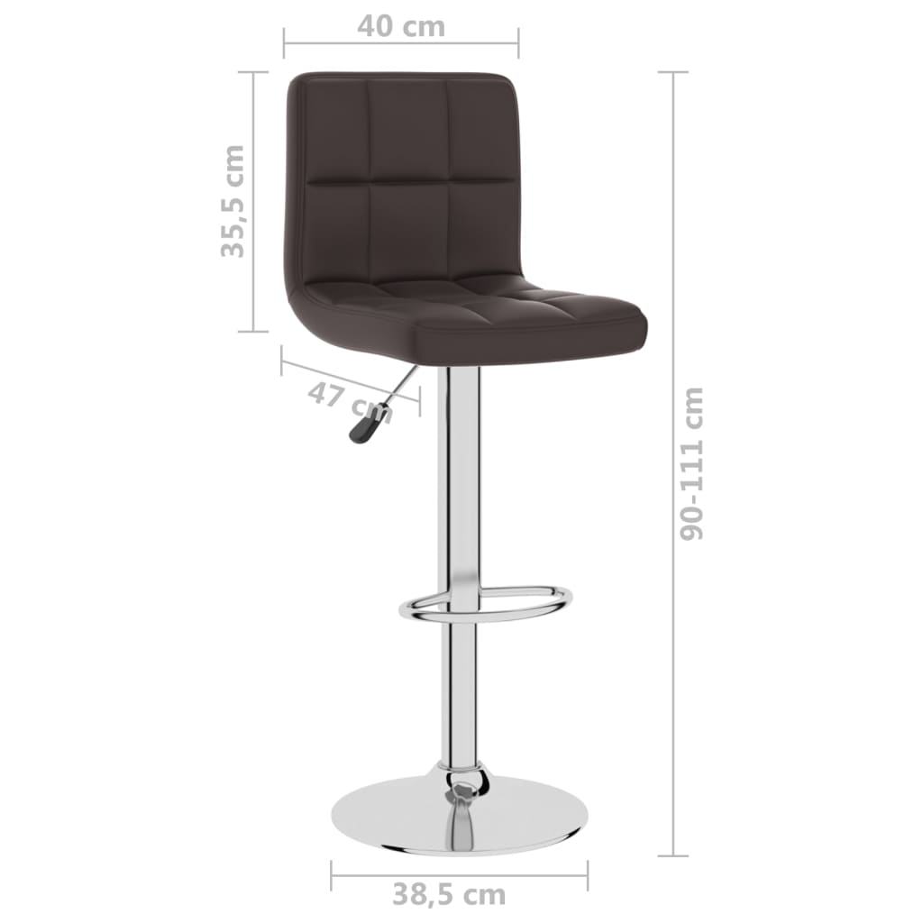 vidaXL Bar Stool Black Faux Leather