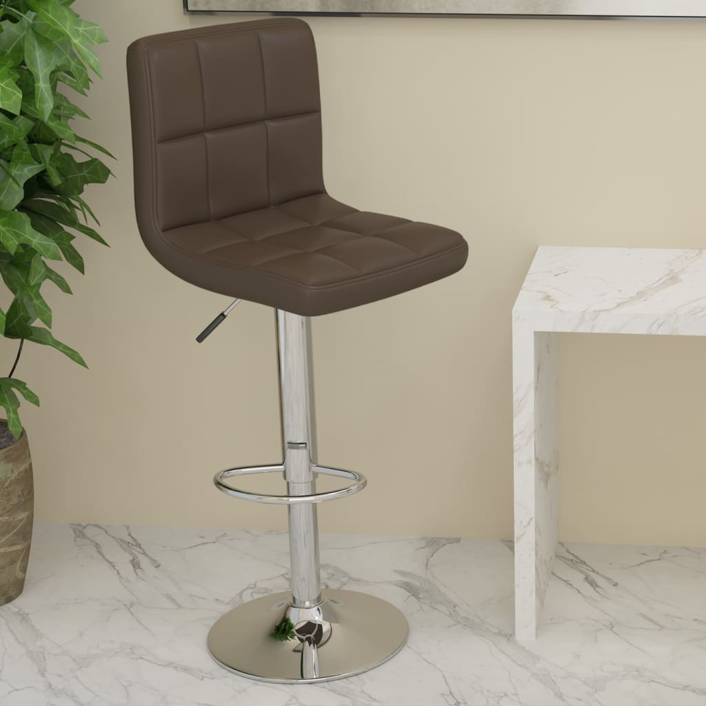 vidaXL Bar Stool Black Faux Leather