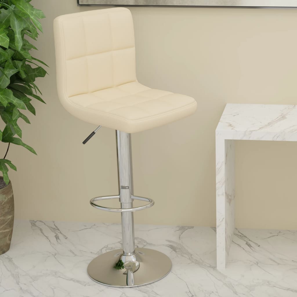 vidaXL Bar Stool Black Faux Leather