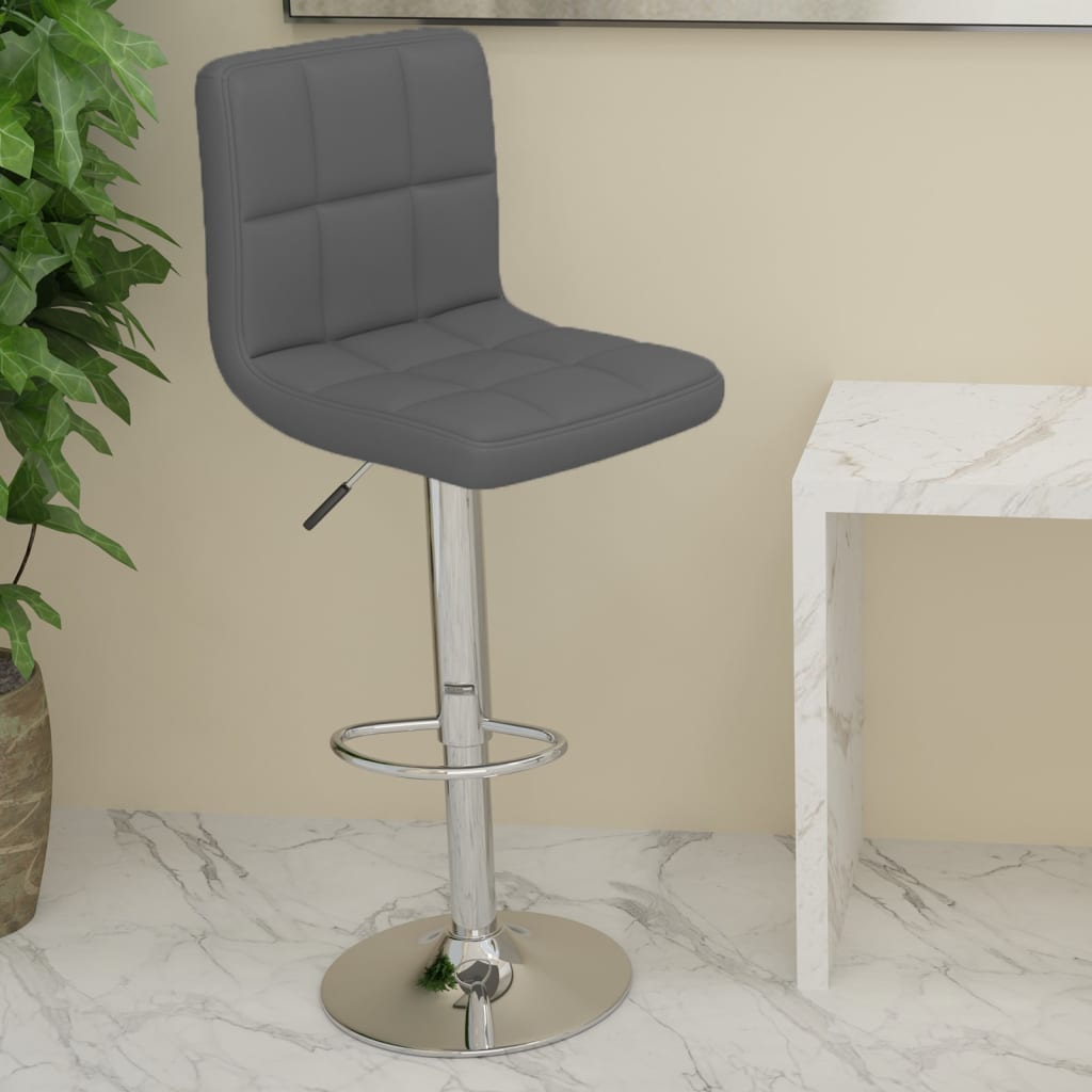 vidaXL Bar Stool Black Faux Leather