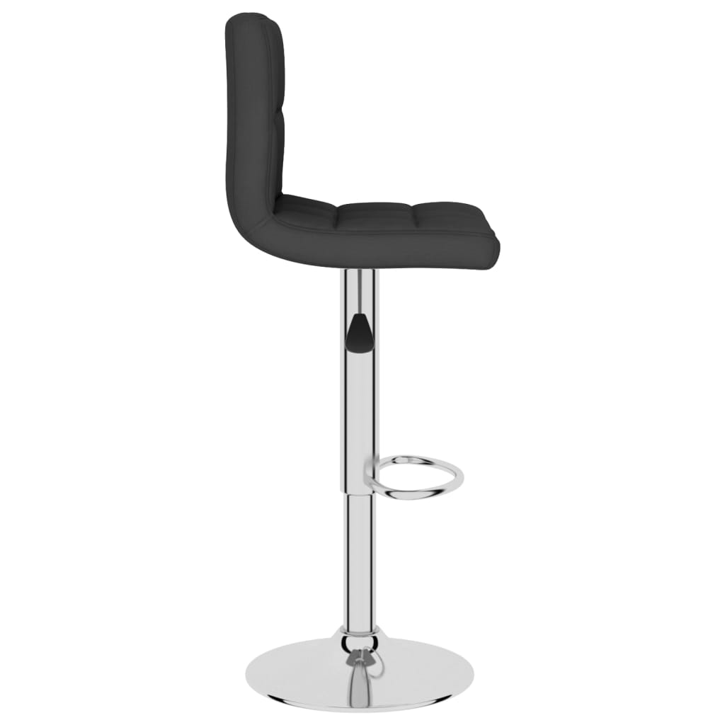 vidaXL Bar Stools 2 pcs Black Fabric