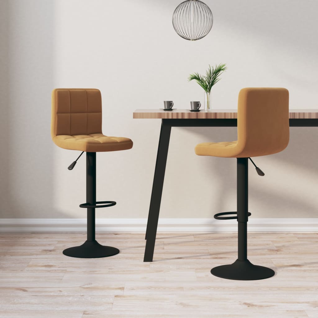 vidaXL Bar Stools 2 pcs Black Velvet